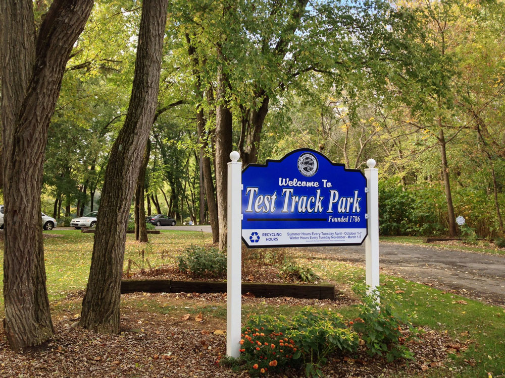 Test Track Park Signage